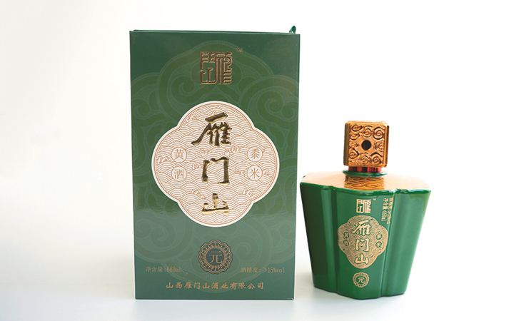 雁门山 元 · 半甜型、保健，660ml绿色如意瓶