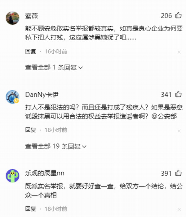 网友紧盯“实名举报为何被打致残” | 华大基因控股股东回应“王德明举报”：恶意诋毁