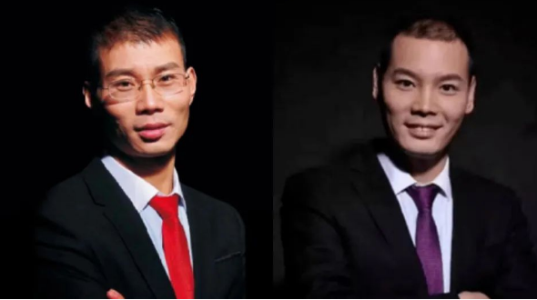 蜜雪冰城创始人张红超(左)、张红甫(右)