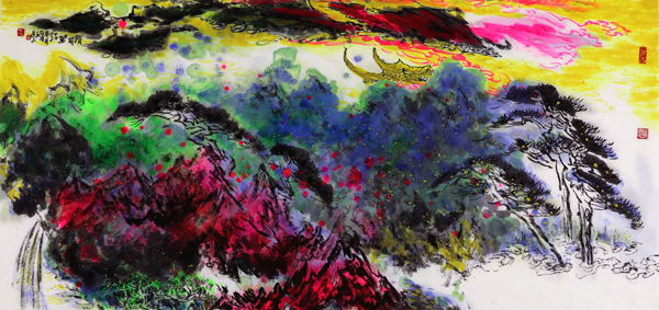 情开十万 44.5_96.5cm 2014年作 著名画家张跃华老师作品(中国晋商俱乐部供图)