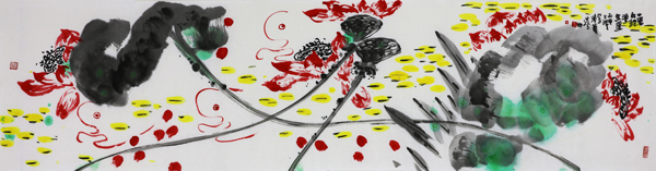 十万红鲤涌金运 34_68cm 2016年作 著名画家张跃华老师作品(中国晋商俱乐部供图)