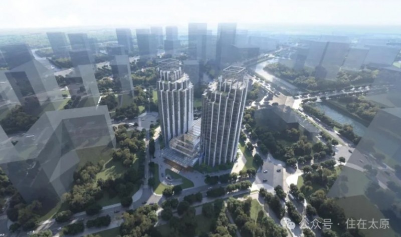 太原长风商务区迎来双子塔项目 最新消息来了