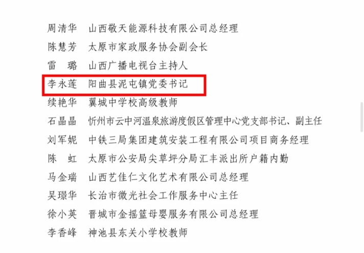 阳曲县2个集体、2名个人荣获省级荣誉！