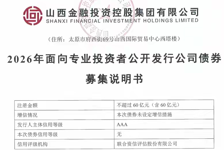 山西金控60亿公司债权已被上交所正式受理