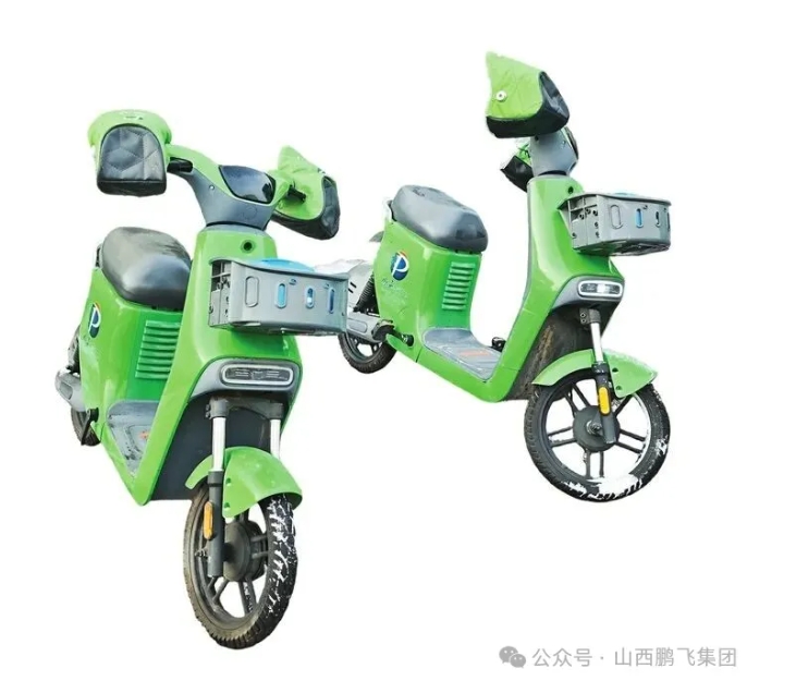 鹏飞集团生产的氢云氢能共享电动车。